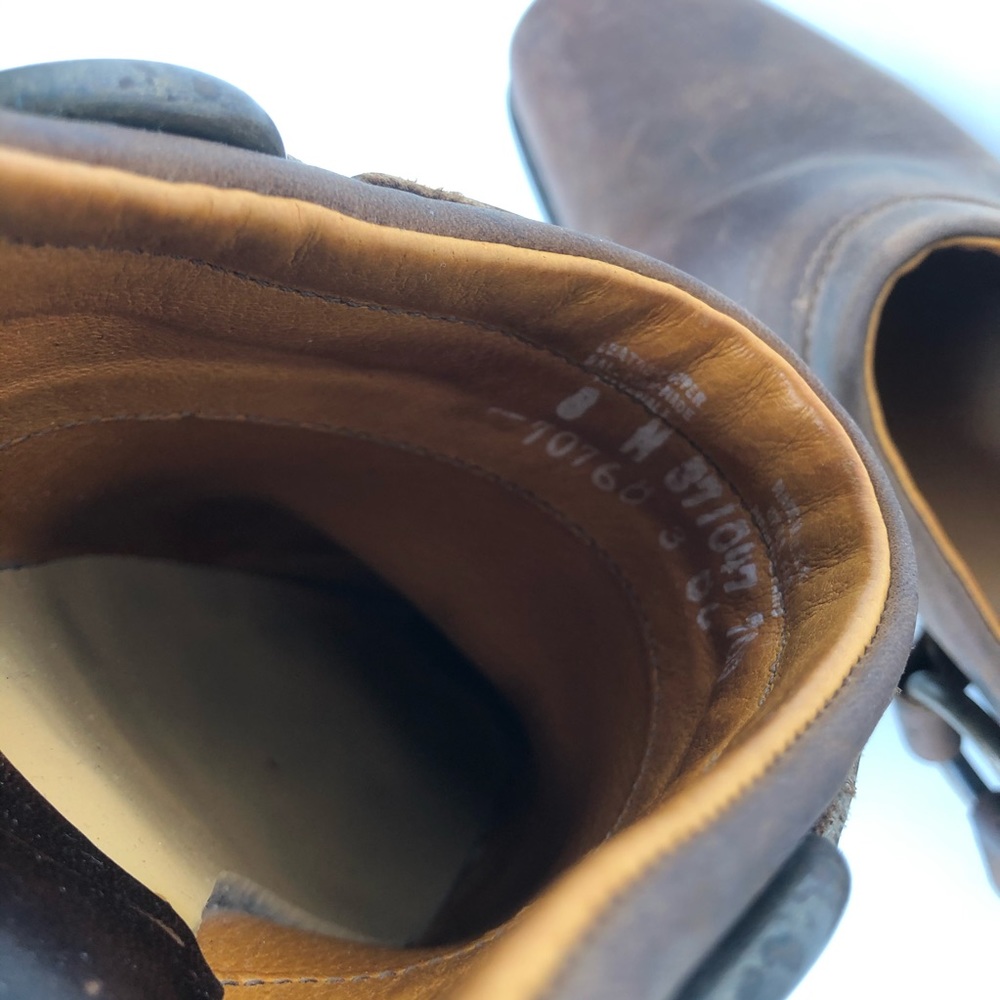 Frye Brown Belted Harness Mule Womens size 8 - Picture 7 of 8